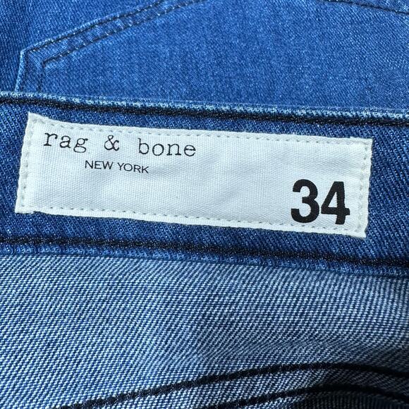 rag & bone NWT Dre Low Rise Slim Boyfriend Jeans Calimet Blue Size 34 - Picture 5 of 10
